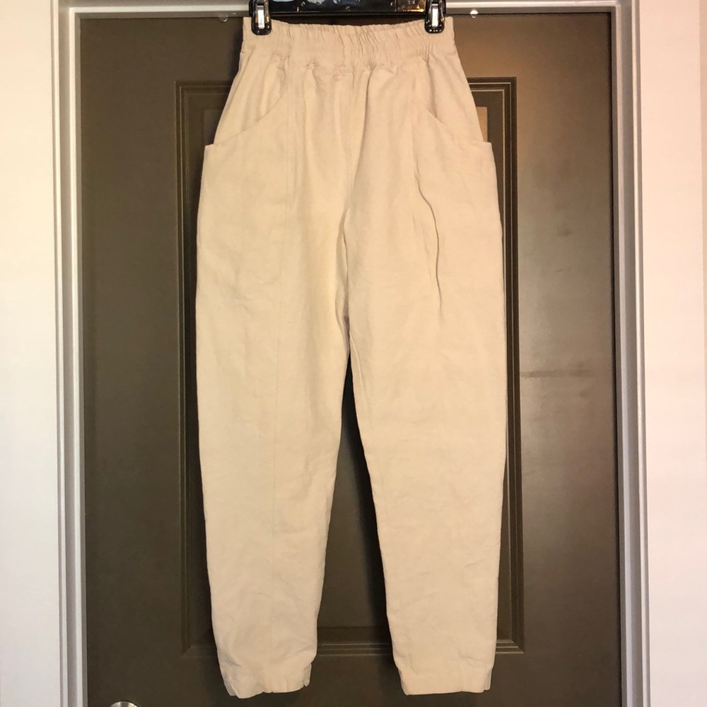 ELIZABETH SUZANN Clyde Work Pant Natural Canvas